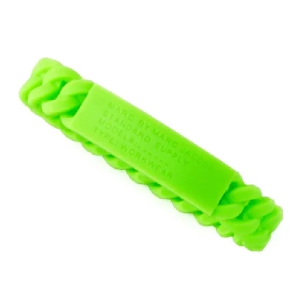 Marc by Marc Jacobs Green Braided Silicone Bracelet